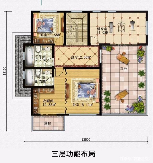 　　輕鋼別墅的平面和效果圖，你喜歡哪個？