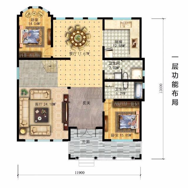 　　輕鋼別墅的平面和效果圖，你喜歡哪個？