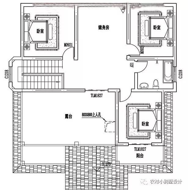 帶車庫的現(xiàn)代三層住宅設(shè)計(jì)圖