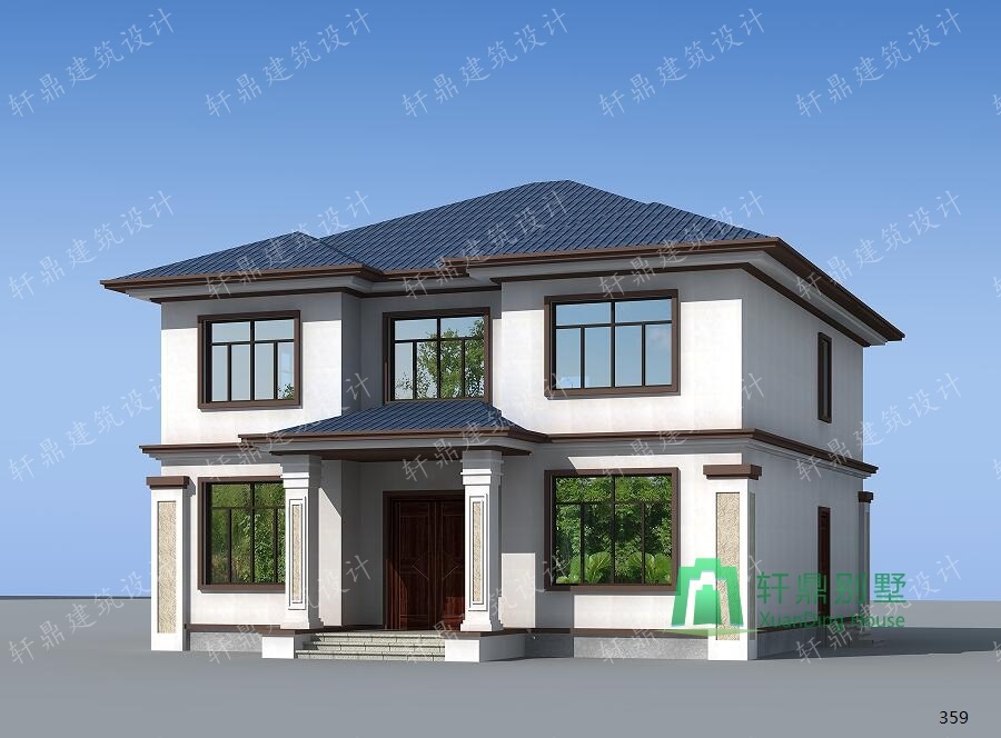 新中式二層自建房屋設(shè)計圖