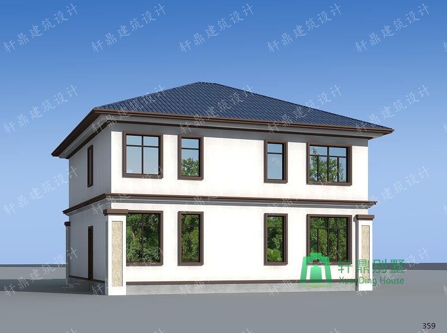 新中式二層自建房屋設(shè)計圖