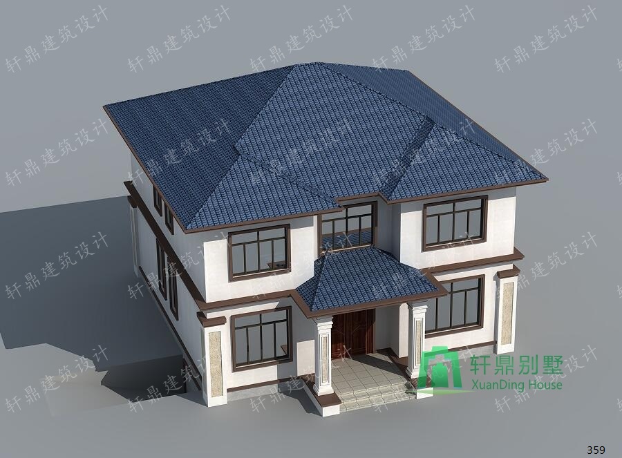 新中式二層自建房屋設(shè)計圖