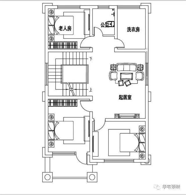 三層的古典農(nóng)村別墅設(shè)計圖