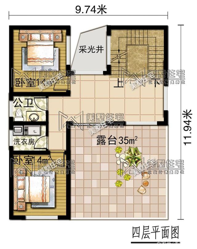 4層帶車(chē)庫(kù)的小洋樓設(shè)計(jì)