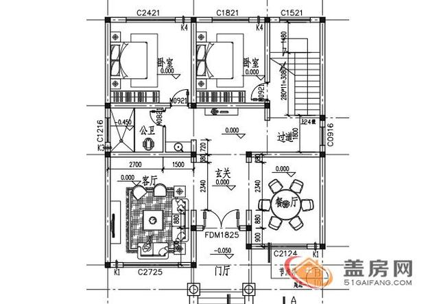 120平方米的農(nóng)村房屋設(shè)計圖紙