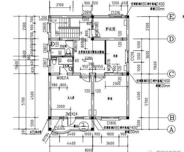 90平方米的小別墅的設計圖
