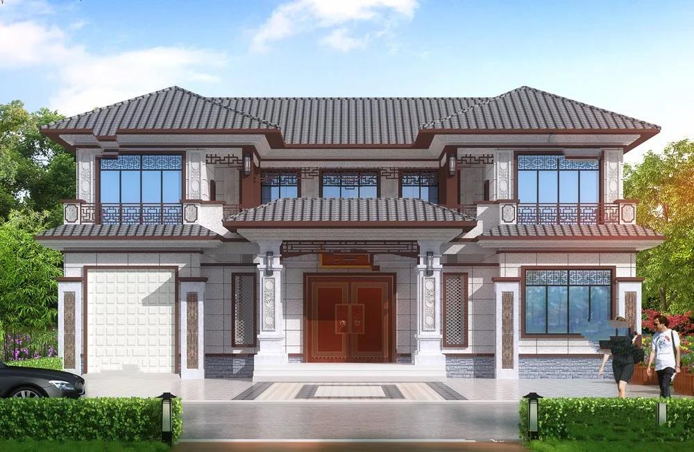 帶停車庫(kù)的農(nóng)村二樓別墅