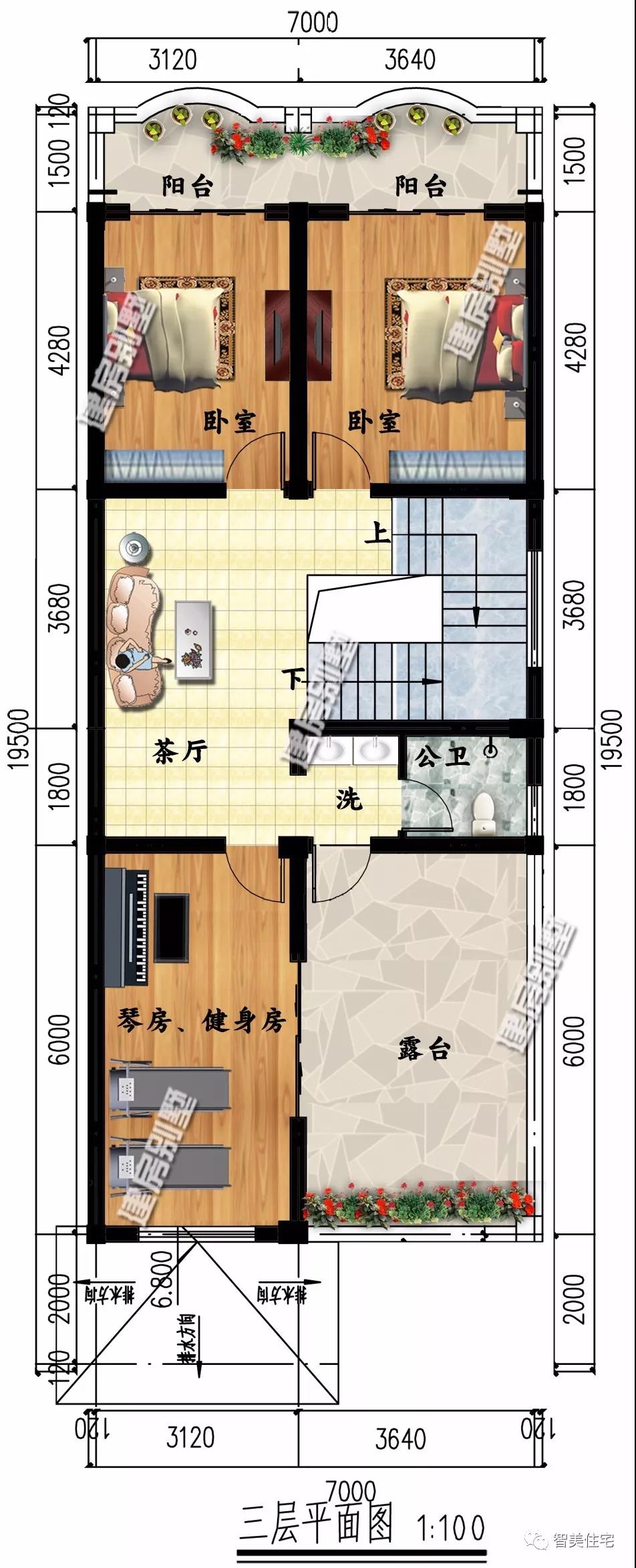 平屋頂設(shè)計的小戶型寬敞的別墅