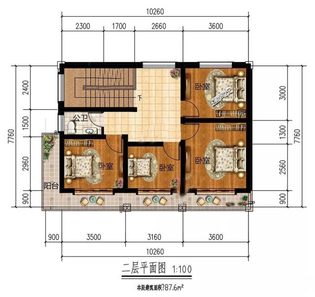 二層農(nóng)村別墅設(shè)計(jì)圖