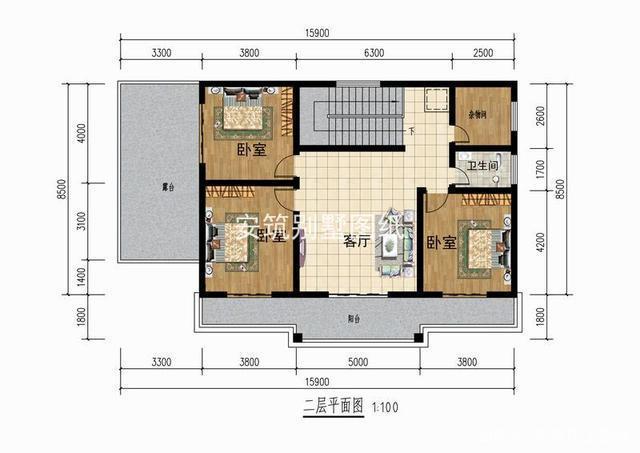 框架結構二層農(nóng)村住宅設計圖