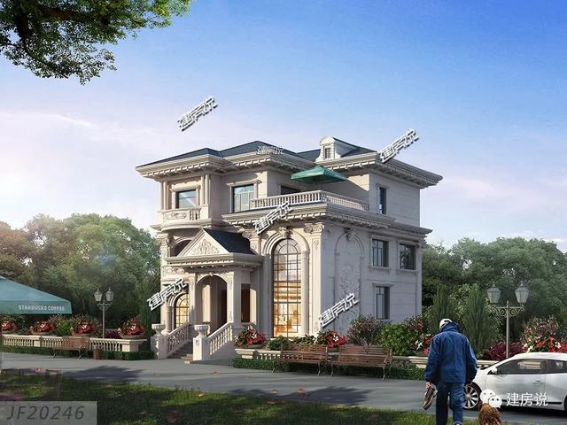 鄉(xiāng)村建筑圖紙：12米寬的歐式別墅證實了他們的眼睛，是家里有地位的人！