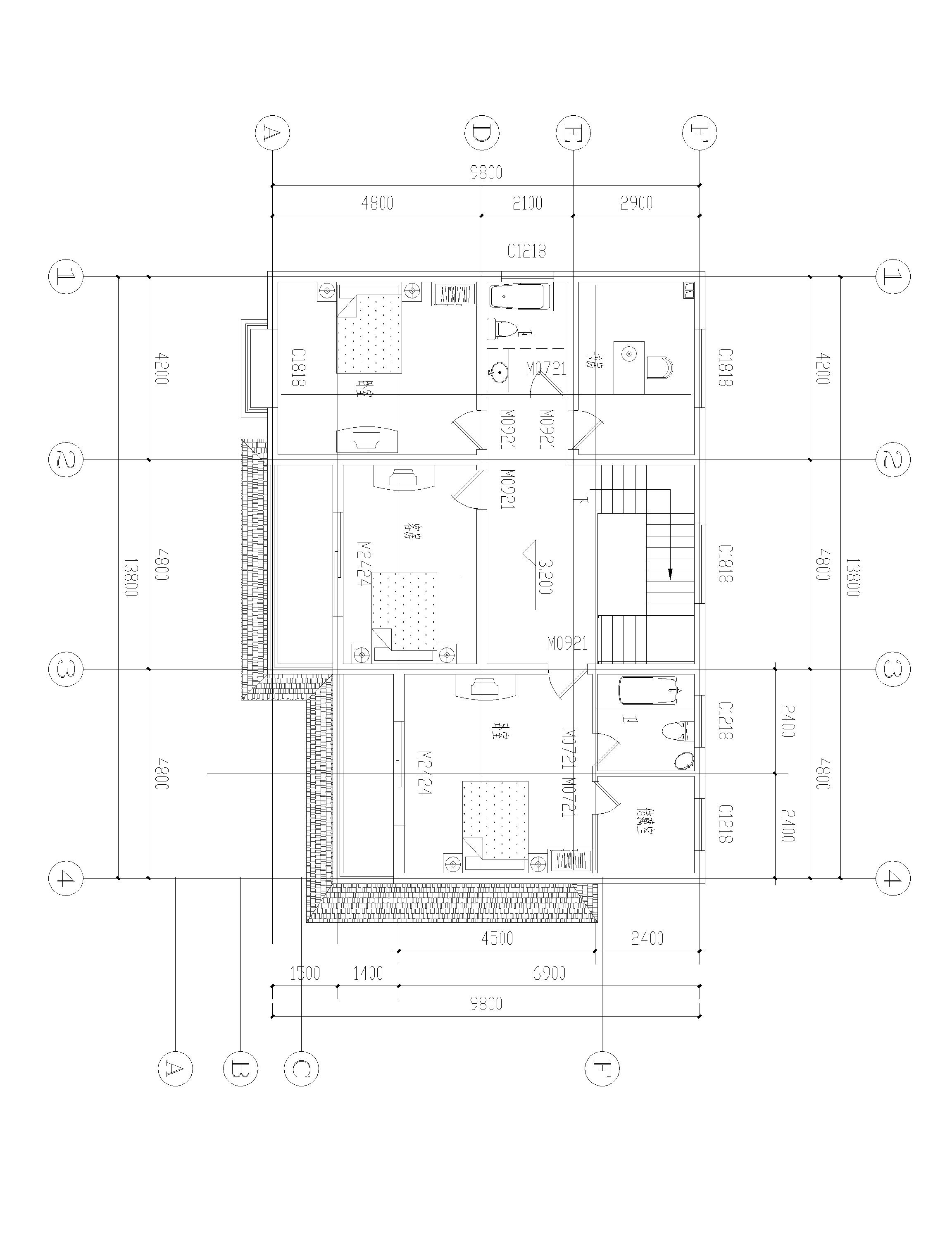 現(xiàn)代鄉(xiāng)村小別墅，建筑面積240㎡，造型簡單，普通施工隊(duì)都能修建