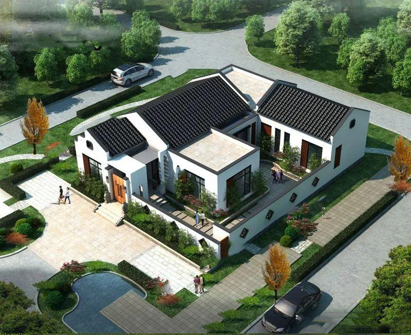   占地210㎡農村一層房屋設計圖，農村三合院一層房屋設計圖紙